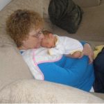 2010 - Mom and her first grandbaby. Two years into diagnosis. 